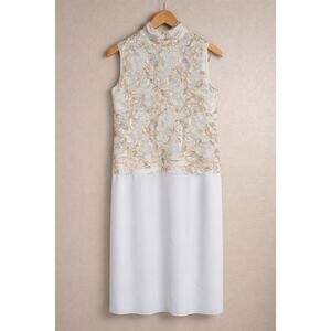 Vintage 1990s Patra Embroidered Formal Gown Size 8 Made in USA